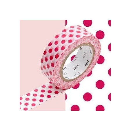masking tape déco dot red (pois rouges) 15mm*10m