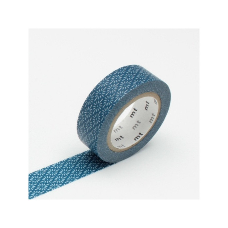 masking tape déco hanabashi tomekon (fleurs losange bleu) 15mm*10m