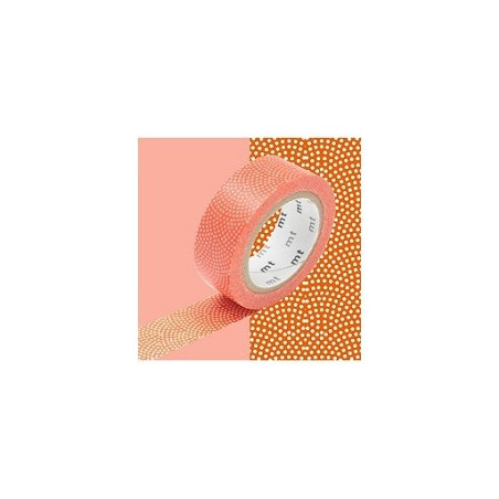 masking tape déco samekomon kaki (peau de raie rouge orangé) 15mm*10m