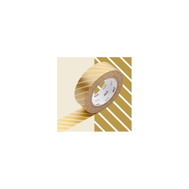 masking tape déco stripe gold (stries dorées L) 15mm*10m