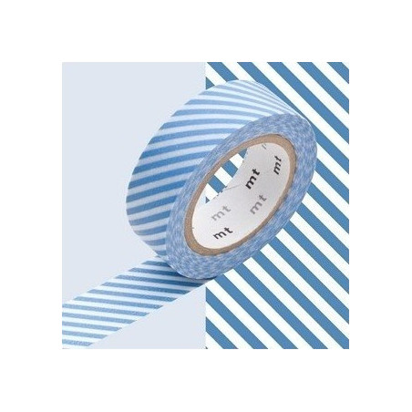 masking tape déco stripe light blue (stries bleu clair S) 15mm*10m