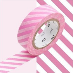 masking tape déco stripe pink (stries roses) 15mm*10m