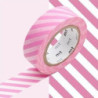 masking tape déco stripe pink (stries roses) 15mm*10m