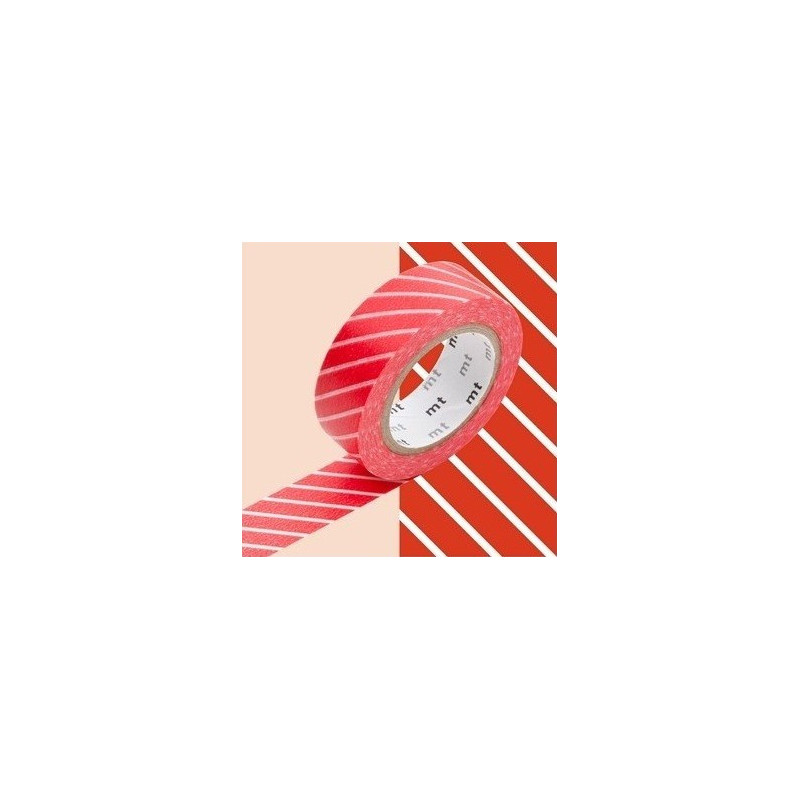masking tape déco stripe red (stries rouges L) 15mm*10m