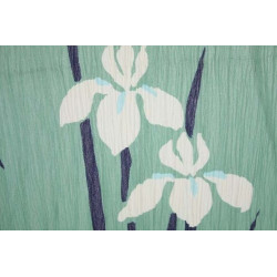 Rideau de porte japonais, Noren plissé BLEU iRiS L85xh150cm 100% coton