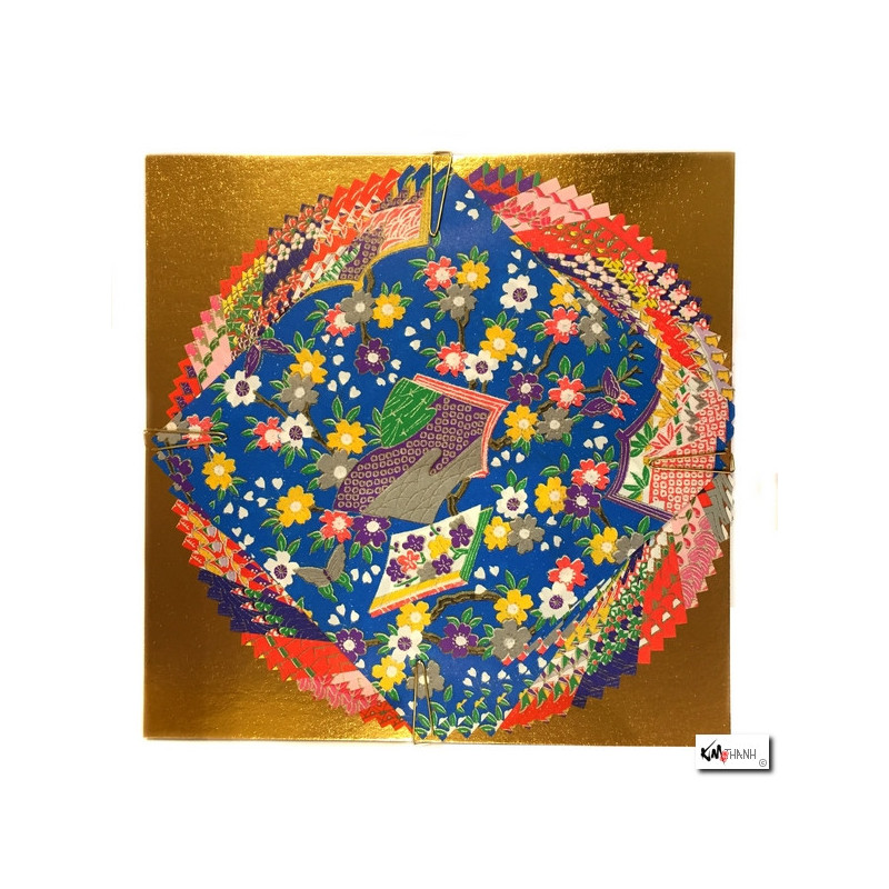 Papier origami 24 feuilles 15x15cm assortis