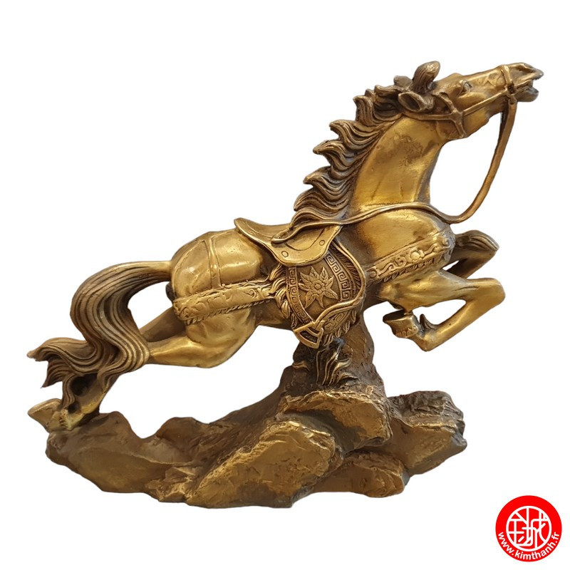 Cheval en saut en cuivre (L24*h20.5*p5.5cm)