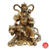 Dieu des Richesses assis sur un Tigre en cuivre (L24xh26xp15cm)