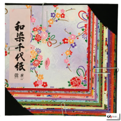 Papier origami 40 feuilles 15x15cm assortis