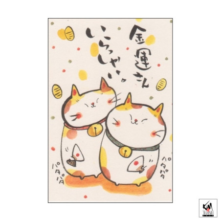 Carte Maneki Neko BONNE FORTUNE (10x15cm)