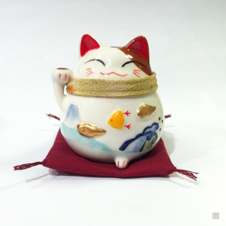Tirelire Maneki neko ChiRiMEN ChidORi en porcelaine (h9cm)