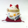 Tirelire Maneki neko ChiRiMEN ChidORi en porcelaine (h9cm)