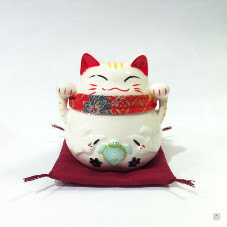 Tirelire Maneki neko ChiRiMEN TSURU en porcelaine (h9cm)