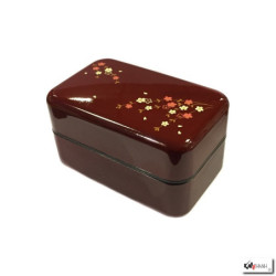 Bento FLEURS de CERiSiER rectangulaire bordeaux 650ml