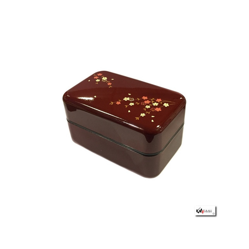 Bento FLEURS de CERiSiER rectangulaire bordeaux 650ml