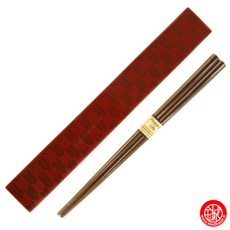 Etui coulissant & baguettes YAGASURi rouge 20cm