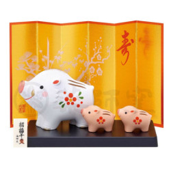 SANGLiER 2019 et 2 petits en argile