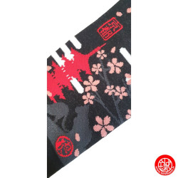 Tabi Socks (S) Socquettes à orteil japonaises ChATS et PAGOdE noires (Taille extensible de 34 à 39)