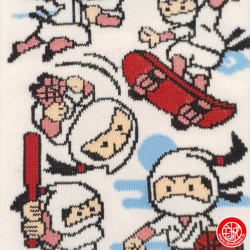 Tabi Socks (S) Socquettes à orteil japonaises MiNi NiNJAS Blanches (extensible t34 à t39) h21cm