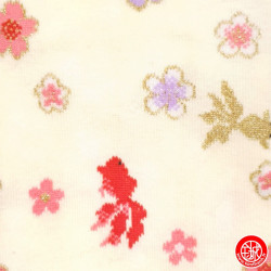 Tabi Socks (S) Chaussettes à orteil japonaises KiNGYO et SAKURA jaunes (Taille extensible de 34 à 39)