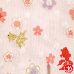 Tabi Socks (S) Chaussettes à orteil japonaises KiNGYO et SAKURA roses (Taille extensible de 34 à 39)