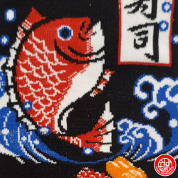 Tabi Socks (M) Socquettes à orteil japonaises SUShi et DORAdE noires (Taille extensible de 39 à 44)