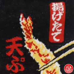 Tabi Socks (M) Socquettes à orteil japonaises TEMPURA noires (Taille extensible de 39 à 44)