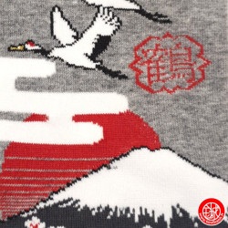 Tabi Socks (M) Socquettes à orteil japonaises FUJi, GRUES et CERiSiERS grises (extensible t39 à t44)