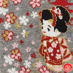 Tabi Socks (M) Socquettes à orteil japonaises GEiShA KAWAii Grises (extensible t39 à t44)