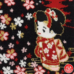 Tabi Socks (M) Socquettes à orteil japonaises GEiShA KAWAii Noires (extensible t39 à t44)