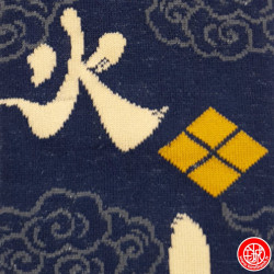 Tabi Socks (M) Chaussettes à orteil japonaises FURINKAZAN bleues (Taille extensible de 39 à 44)