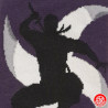 Tabi Socks (M) Chaussettes à orteil japonaises NiNJA & ShURiKEN violettes (extensible t39 à t44)