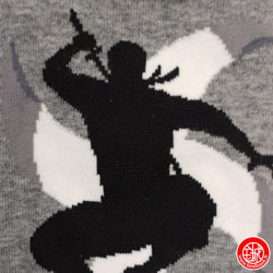 Tabi Socks (M) Chaussettes à orteil japonaises NiNJA & ShuRiKEN grises (extensible t39 à t44)