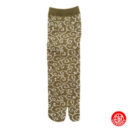 Tabi Socks (M) Chaussettes à orteil japonaises KARAKUSA vert kaki (Taille extensible de 39 à 44)