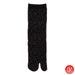 Tabi Socks (M) Chaussettes à orteil japonaises KARAKUSA noires (Taille extensible de 39 à 44)