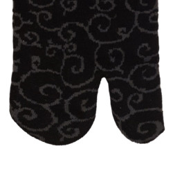 Tabi Socks (M) Chaussettes à orteil japonaises KARAKUSA noires (Taille extensible de 39 à 44)