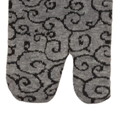 Tabi Socks (M) Chaussettes à orteil japonaises KARAKUSA grises (Taille extensible de 39 à 44)