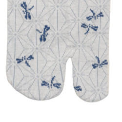 Tabi Socks (M) Chaussettes à orteil japonaises LibELLULES bleu clair (Taille extensible de 39 à 44)