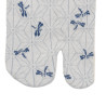 Tabi Socks (M) Chaussettes à orteil japonaises LibELLULES bleu clair (Taille extensible de 39 à 44)