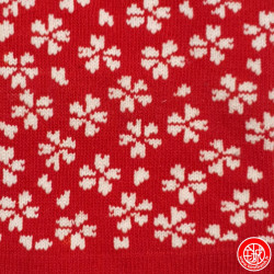 Socquettes à 5 doigts japonaises S FLEURS de CERiSiER rouges (extensible t34 à t39)