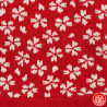 Socquettes à 5 doigts japonaises S FLEURS de CERiSiER rouges (extensible t34 à t39)