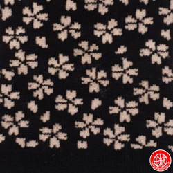 Socquettes à 5 doigts japonaises S FLEURS de CERiSiER noires (extensible t34 à t39)