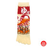 Chaussettes à 5 doigts japonaises (M) SiNGES en ONSEN au MONT FUJi Jaunes (extensible t34 à t39)