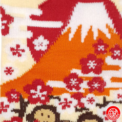 Chaussettes à 5 doigts japonaises (M) SiNGES en ONSEN au MONT FUJi Jaunes (extensible t34 à t39)