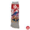 Chaussettes à 5 doigts japonaises (M) SiNGES en ONSEN au MONT FUJi Grises (extensible t34 à t39)