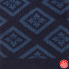 Socquettes à 5 doigts japonaises (M) HiShiMON 菱紋 bleu nuit (extensible t39 à 44)