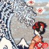 Chaussettes à 5 doigts japonaises (M) GEiShA et GRANdE VAGUE grises (extensible t40 à 44)