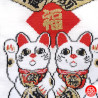 Tabi Socks (S) Socquettes à orteil japonaises DOUbLE MANEKi NEKO blanches (extensible t34 à t39)