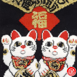Tabi Socks (S) Socquettes à orteil japonaises DOUbLE MANEKi NEKO noires (extensible t34 à t39)
