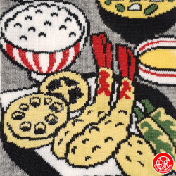 Tabi Socks (S) Socquettes à orteil japonaises MENU TEMPURA grises (extensible t34 à t39)